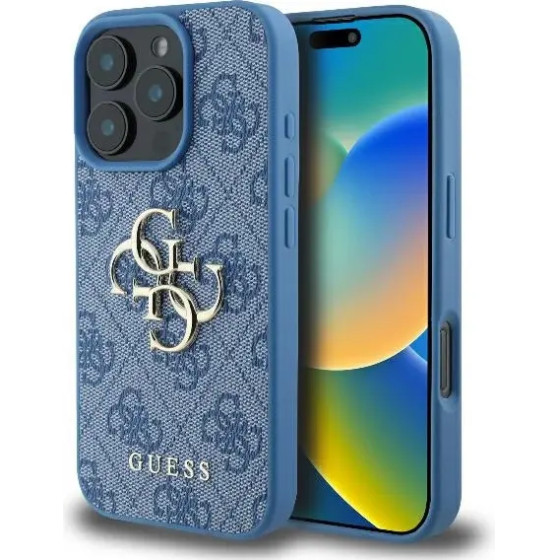 Guess 4G Big Logo iPhone 16 Pro Case - Blue - (GUE003885-0)