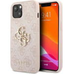Guess 4G Big Metal Logo Case for iPhone 13 / 14 / 15 6.1 - Pink - (GUE001758-0)