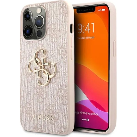 Guess 4G Big Metal Logo Case for iPhone 13 Pro / 13 6.1 - Pink - (GUE001759-0)