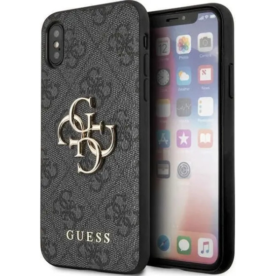 Guess 4G Big Metal Logo iPhone X/XS Case - Gray - (GUE002667-0)