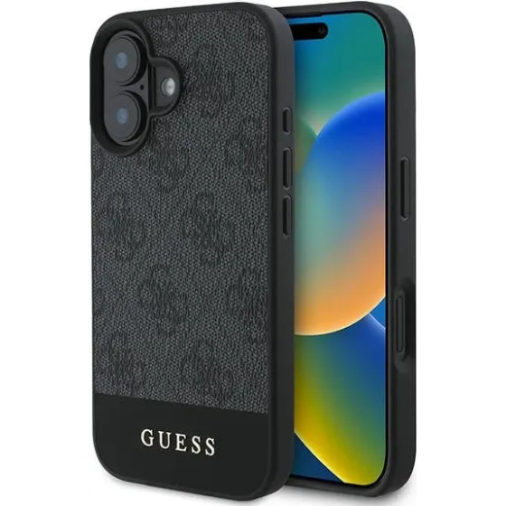 Guess 4G Bottom Stripe Case for iPhone 16 Plus 6.7 - Gray - (GUE003789-0)