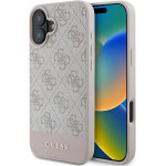 Guess 4G Bottom Stripe Case for iPhone 16 Plus 6.7 - Pink - (GUE003793-0)
