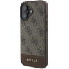 Guess 4G Bottom Stripe iPhone 16 Case - Brown - (GUE003784-0)