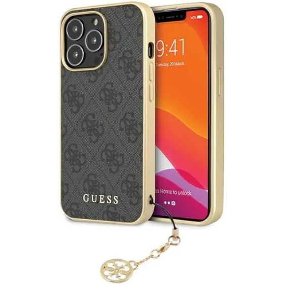 Guess 4G Charms Collection case for iPhone 14 Pro - gray - (GUE002902-0)