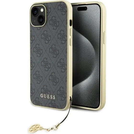 Guess 4G Charms Collection case for iPhone 15 Plus - gray - (GUE003313-0)