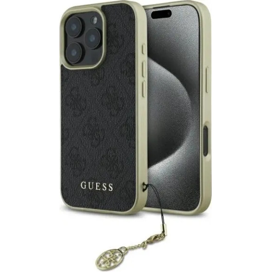 Guess 4G Charms Collection case for iPhone 16 Pro - black - (GUE004144-0)