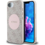 Guess 4G Circle Classic Logo MagSafe case for iPhone 16e - pink - (GUE004481-0)