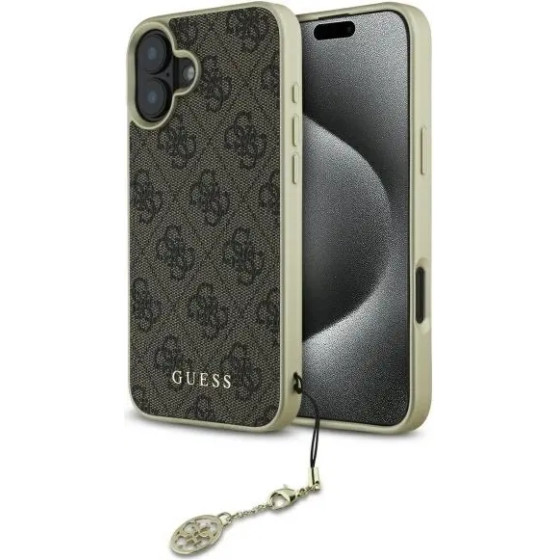 Guess 4G Charms Collection iPhone 16 Plus Case - Brown - (GUE004139-0)
