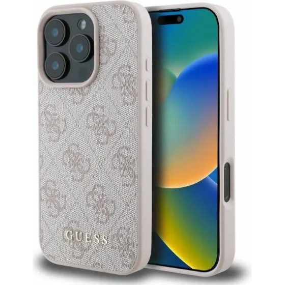 Guess 4G Classic iPhone 16 Pro Case - Pink - (GUE003835-0)