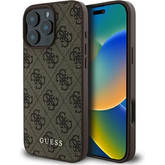 Guess 4G Classic iPhone 16 Pro Max Case - Brown - (GUE004078-0)