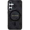 Guess 4G Collection Leather Metal Logo MagSafe Case for Samsung Galaxy S24 - Black - (GUE003570-0)