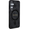 Guess 4G Collection Leather Metal Logo MagSafe Case for Samsung Galaxy S24 - Black - (GUE003570-0)
