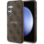 Guess 4G Collection Leather Metal Logo MagSafe Case for Samsung Galaxy S24 - Brown - (GUE003632-0)