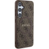 Guess 4G Collection Leather Metal Logo MagSafe Case for Samsung Galaxy S24 - Brown - (GUE003632-0)
