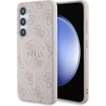 Guess 4G Collection Leather Metal Logo MagSafe Case for Samsung Galaxy S24 - Pink - (GUE003635-0)
