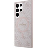 Guess 4G Collection Leather Metal Logo MagSafe Case for Samsung Galaxy S24 Ultra - Pink - (GUE003637-0)