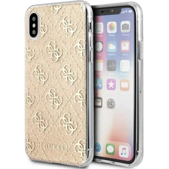 Guess 4G Glitter iPhone X/Xs Case - Gold - (GUE000629-0)