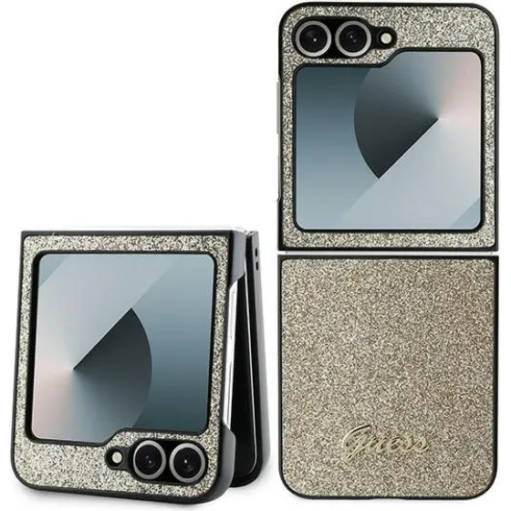 Guess 4G Glitter Script Case for Samsung Galaxy Z Flip 6 - Gold - (GUE003745-0)