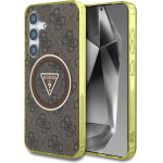 Guess 4G Glitter Triangle Buttons MagSafe Case for Samsung Galaxy S25 Brown - (GUE004322-0)