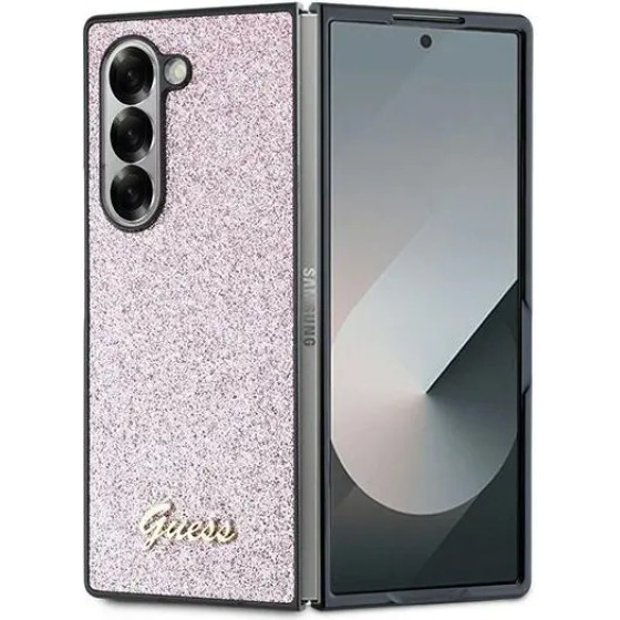 Guess 4G Glitter Script Case for Samsung Galaxy Z Fold 6 - Pink - (GUE003736-0)