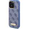 Guess 4G Logo Plate MagSafe Case for iPhone 16 Pro - Blue - (GUE004018-0)