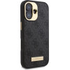 Guess 4G Logo Plate MagSafe iPhone 16 Case - Black - (GUE004004-0)