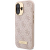 Guess 4G Logo Plate MagSafe iPhone 16 Case - Pink - (GUE004012-0)