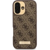 Guess 4G Logo Plate MagSafe iPhone 16 Case - Brown - (GUE004008-0)