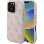 Guess 4G Logo Plate MagSafe iPhone 16 Pro Case - Pink - (GUE004014-0)