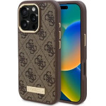 Guess 4G Logo Plate MagSafe iPhone 16 Pro Case - Brown - (GUE004010-0)