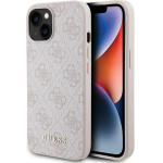 Guess 4G Metal Gold Logo case for iPhone 15 - pink - (GUE003132-0)