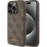 Guess 4G Metal Gold Logo case for iPhone 15 Pro - brown - (GUE003314-0)