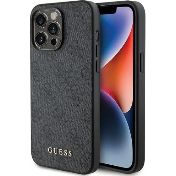 Guess 4G Metal Gold Logo case for iPhone 15 Pro Max - gray - (GUE003131-0)