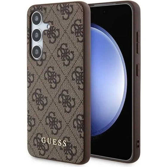Guess 4G Metal Gold Logo case for Samsung Galaxy S24 - brown - (GUE003717-0)
