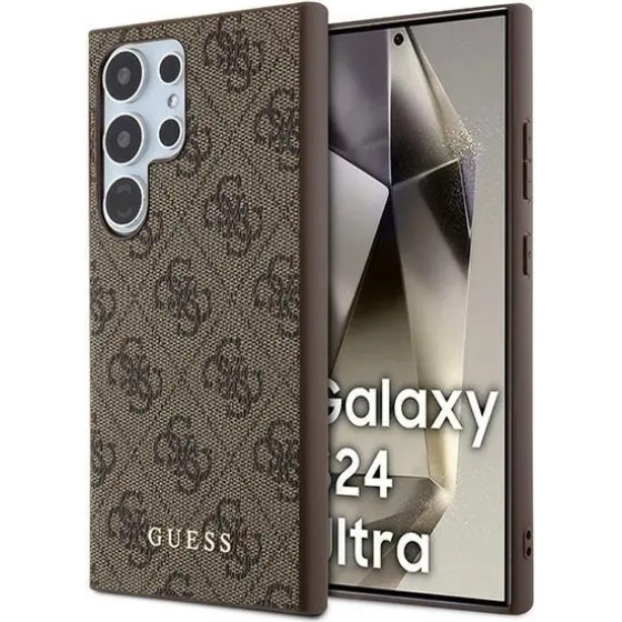 Guess 4G Metal Gold Logo case for Samsung Galaxy S24 Ultra - brown - (GUE003718-0)