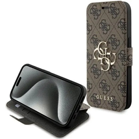 Guess 4G Metal Logo case for iPhone 15 Pro Max - brown - (GUE003588-0)