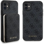 Guess 4G Metal Logo case set for iPhone 11 + 5000mAh MagSafe power bank - black - (GUE003246-0)