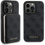 Guess 4G Metal Logo Case Set for iPhone 14 Pro Max + 5000mAh MagSafe Powerbank - Black - (GUE003250-0)