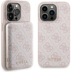 Guess 4G Metal Logo case set for iPhone 14 Pro + 5000mAh MagSafe power bank - pink - (GUE003257-0)