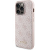 Guess 4G Metal Logo case set for iPhone 14 Pro + 5000mAh MagSafe power bank - pink - (GUE003257-0)