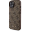 Guess 4G Metal Logo case set for iPhone 15 + 5000mAh MagSafe power bank - brown - (GUE003254-0)