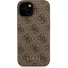 Guess 4G Metal Logo case set for iPhone 15 + 5000mAh MagSafe power bank - brown - (GUE003254-0)