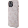 Guess 4G Metal Logo case set for iPhone 15 5000mAh MagSafe power bank - pink - (GUE003258-0)