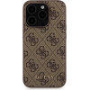 Guess 4G Metal Logo case set for iPhone 15 Pro + 5000mAh MagSafe power bank - brown - (GUE003255-0)
