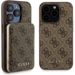 Guess 4G Metal Logo case set for iPhone 15 Pro Max + 5000mAh MagSafe power bank - brown - (GUE003256-0)