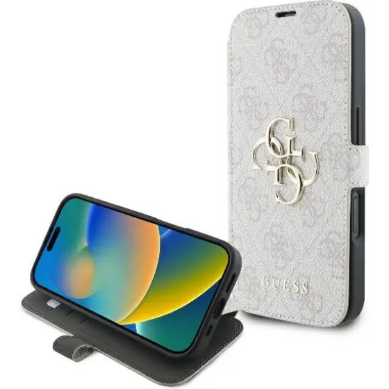 Guess 4G Metal Logo iPhone 16 Case - Pink - (GUE004061-0)