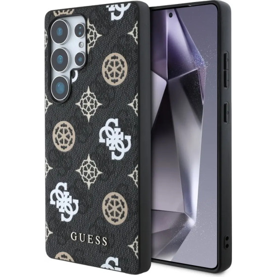 Guess 4G Printed Colored Peony Pattern MagSafe Case for Samsung Galaxy S25 Ultra Black - (GUE004291-0)