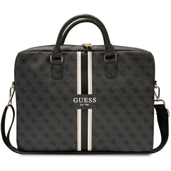 Guess 4G Printed Stripes bag for a 16 laptop - black - (GUE002720-0)