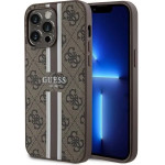 Guess 4G Printed Stripes MagSafe case for iPhone 15 Pro Max - brown - (GUE003626-0)