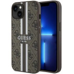 Guess 4G Printed Stripes MagSafe case for iPhone 15/14/13 - brown - (GUE003409-0)
